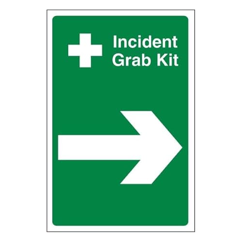 Bleedsave Incident Grab Kit Pfeil rechts, 200 x 300 mm, 1 mm Hartplastik-Sicherheitsschild Bleedsave Incident Grab Kit Pfeil rechts, 200 x 300 mm, 1 mm Hartplastik-Sicherheitsschild von BLEEDSAVE