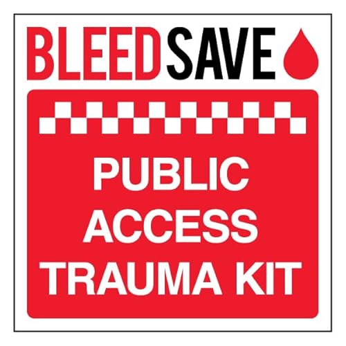 Bleedsave Public Access Trauma Kit – quadratisch, 200 x 200 mm, 1 mm Hartplastik-Sicherheitsschild Bleedsave Public Access Trauma Kit – quadratisch, 200 x 200 mm, 1 mm Hartplastik-Sicherheitsschild von BLEEDSAVE