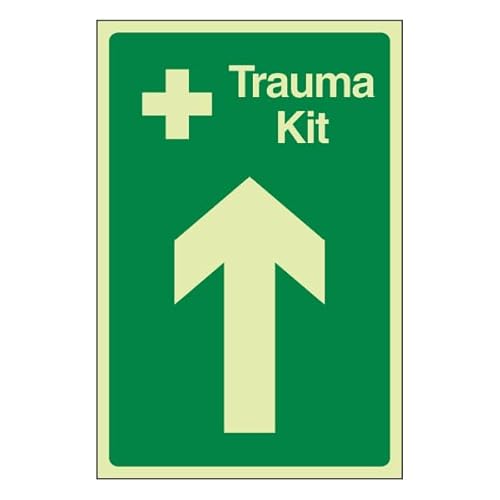 Bleedsave Trauma Kit Pfeil nach oben, 200 x 300 mm, leuchtet im Dunkeln, selbstklebendes Vinyl-Sicherheitsschild Bleedsave Trauma Kit Pfeil nach oben, 200 x 300 mm, leuchtet im Dunkeln, selbstklebendes Vinyl-Sicherheitsschild von BLEEDSAVE