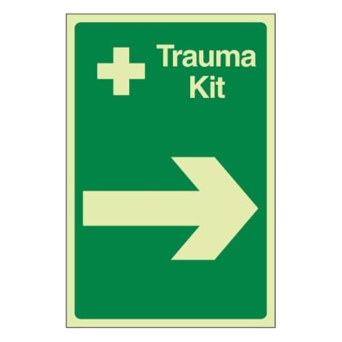 Bleedsave Trauma Kit Pfeil nach rechts, 300 x 400 mm, selbstklebendes Vinyl-Sicherheitsschild Bleedsave Trauma Kit Pfeil nach rechts, 300 x 400 mm, selbstklebendes Vinyl-Sicherheitsschild von BLEEDSAVE