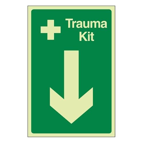 Bleedsave Trauma Kit Pfeil nach unten, selbstklebend, Vinyl, leuchtet im Dunkeln, 200 x 300 mm Bleedsave Trauma Kit Pfeil nach unten, selbstklebend, Vinyl, leuchtet im Dunkeln, 200 x 300 mm von BLEEDSAVE