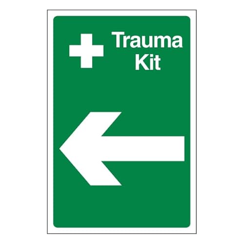 Bleedsave Trauma Kit Sicherheitsschild Pfeil links, 300 x 400 mm, 3 mm, gebürstetes Aluminium-Verbundwerkstoff Bleedsave Trauma Kit Sicherheitsschild Pfeil links, 300 x 400 mm, 3 mm, gebürstetes Aluminium-Verbundwerkstoff von BLEEDSAVE