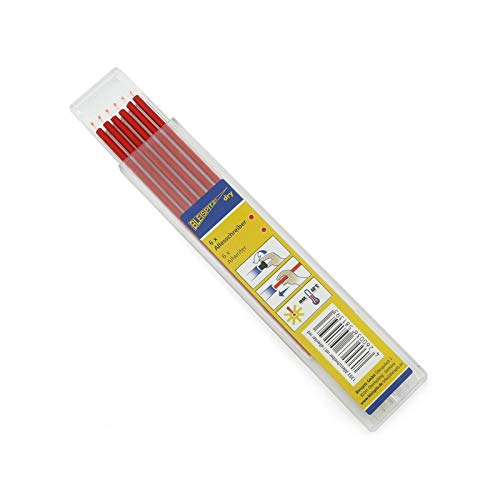 BLEISPITZ Pack of 6 Leadspitz Allespener Refills 2.8 mm for Deep Hole Marker Dry Red von BLEISPITZ