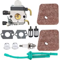 Vergaser mit Luftfilter für STIHL C1Q-S97, Kraftstoffleitungssatz für STIHL FS38 FS45 FS46 FS55 KM55 HL45 FS45L FS45C FS46C FS55C FS55R FS55RC von BLEOSAN