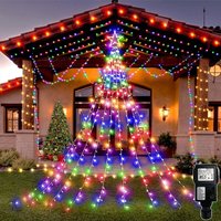 Weihnachtslicht Girlande Stern 315 LEDs Weihnachtsbaum Licht 8 Modi IP44 für Outdoor Indoor Hochzeit Party Weihnachtsbaum von BLEOSAN