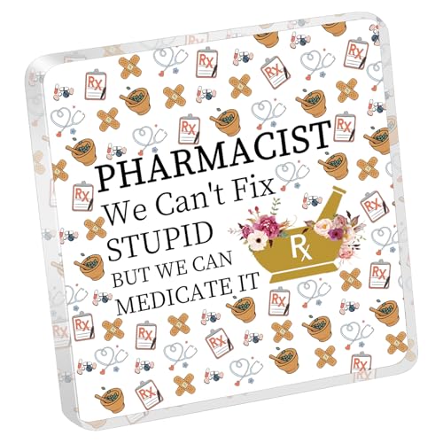 RX Apotheker Acrylschild Apotheker Schreibtisch Dekor Schild Apotheker Tech Wertschätzung Dankeschön Geschenk RX Dekoration Deko (Apotheker Substantiv Acrylschild) von BLEOUK