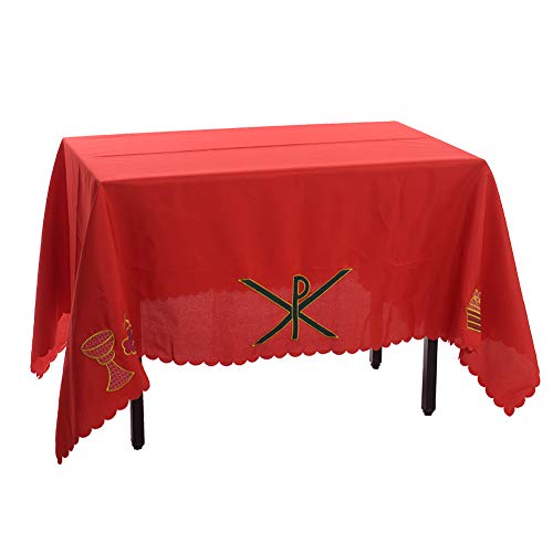 BLESSUME Kirche Altar Tischtuch Kommunion Tischläufer (rot) von BLESSUME