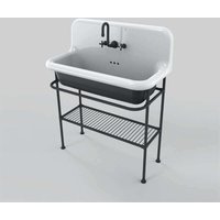 Bleu Provence - Glasierte Keramik-Schulspüle – 90 cm – True Colors – Schwarz (Nero 9005) von BLEU PROVENCE