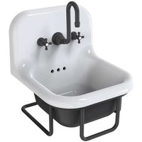 True colors – retro-waschbecken – Waschbecken – Schwarz – 42 x 42 x 46 cm von BLEU PROVENCE