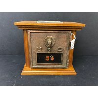 Antike Us Post Box Tür Spardose Mahagoni Circa 1910 1-8 von BLHCollection
