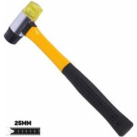 Anti-Rückprall-Hammer de doppelseitig de Schlag - 25mm - Gesicht de Polyurethan und Nylon - Griff de Faser de Glas - Farbe schwarz - Blim von BLIM