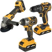 Blim - pack 20v Bohrmaschine + Schlagschrauber + Radialschlüssel ohne Kohlen - 2 Batterien 4ah - Farbe various Blim - pack 20v Bohrmaschine + Schlagschrauber + Radialschlüssel ohne Kohlen - 2 Batterien 4ah - Farbe various von BLIM