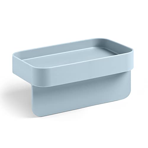 Blim Plus Schwammhalter mit Saugnäpfen Farbe Blau matt (Ozean) aus 100% recycelbarem Kunststoff, ungiftig, leicht zu reinigen, keine Wasserrückstände, geeignet für Schwämme und Küchentücher von BLIMPLUS