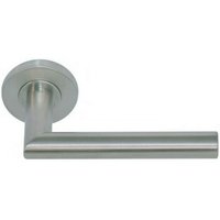 Klose Besser - Paar Türdrücker aus Edelstahl 304 mit scharfem Winkel auf Rosette Vallon inox import - Rückholfeder C7 d.38/50 mm - 173 von KLOSE BESSER