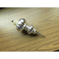 Große Tropfen Stil Silber Glas Christbaumschmuck 9 1/2" Hoch von BLINKIEWELLSVINTAGE