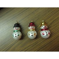 Lot Von 3 Schneemann Weihnachtsbaum Ornament von BLINKIEWELLSVINTAGE