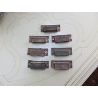 Vintage Lot Of 7 Viktorianisch Verzierte Schubladengriffe Pulls Schrank Schreibtisch Nachttisch Kommode Buffet Datei Salvage Repurpose von BLINKIEWELLSVINTAGE