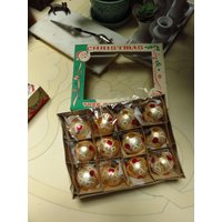 Vintage Viel Von 12 Polen Wirbeln Glitter Glas Weihnachtsbaum Ornamente von BLINKIEWELLSVINTAGE