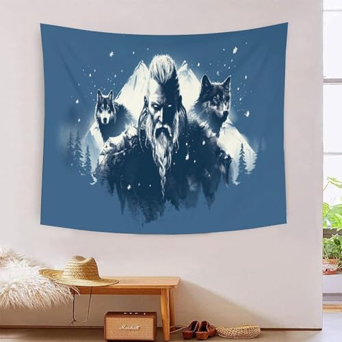 BLISSCOZY Wikinger Berserker Wolf Wandteppich Wandbehang Wandbehang Tapisserie Premium Polyestergewebe Für Schlafzimmer Wohnzimmer 150cmx200cm BLISSCOZY Wikinger Berserker Wolf Wandteppich Wandbehang Wandbehang Tapisserie Premium Polyestergewebe Für Schlafzimmer Wohnzimmer 150cmx200cm von BLISSCOZY