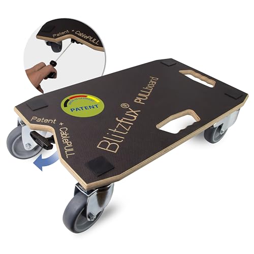 BLITZFUX Pullboard Möbelroller mit 320 kg Traglast - Leicht & Stark - 4,7 kg Gewicht - Ergonomisches Design mit CablePULL Seilzug - Müheloser Transport mit Hochwertigen Lenkrollen - Made in Germany BLITZFUX Pullboard Möbelroller mit 320 kg Traglast - Leicht & Stark - 4,7 kg Gewicht - Ergonomisches Design mit CablePULL Seilzug - Müheloser Transport mit Hochwertigen Lenkrollen - Made in Germany von BLITZFUX