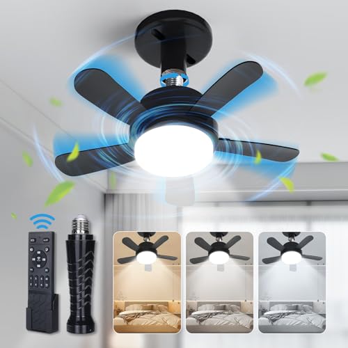BLITZWILL Deckenventilator mit Beleuchtung, Ø38cm Klein Leise Deckenventilatoren mit Licht LED, Fernbedienung, 6 Geschwindigkeiten, 3 Farben Dimmbar, E26/E27 Sockel, Sommer-Winterbetrieb, Timer BLITZWILL Deckenventilator mit Beleuchtung, Ø38cm Klein Leise Deckenventilatoren mit Licht LED, Fernbedienung, 6 Geschwindigkeiten, 3 Farben Dimmbar, E26/E27 Sockel, Sommer-Winterbetrieb, Timer von BLITZWILL