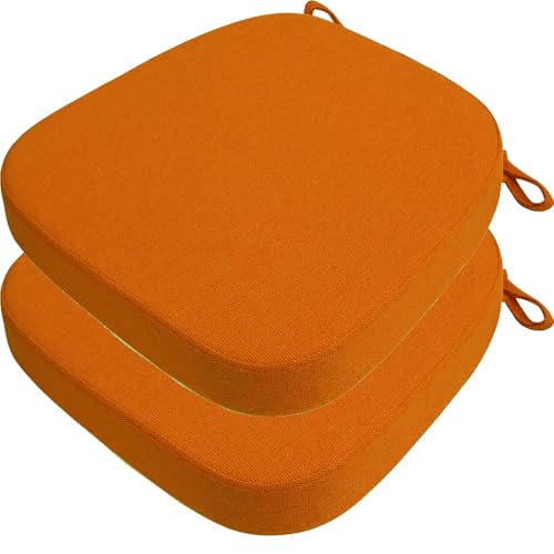 BLLMTEAR 2 4 er Set Stuhlkissen Rutschfestes Waschbares Sitzkissen Stuhl Stuhlauflagen mit Bändern for Indoor Küchen Garden Holzstühle ﻿(10,2pcs:40x38x5cm) von BLLMTEAR