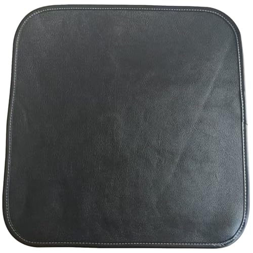 BLLMTEAR Leder Sitzkissen Outdoor | Rechteckig | Stuhlkissen 50x50 40x40 cm | Sitzauflage for Esszimmer, Zuhause, Schule, Garten, Stühle, Sofas, Fenster, Bänke, Auto(Black,20x20in/50x50cm) von BLLMTEAR