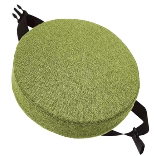 BLLMTEAR Rundes Sitzkissen mit Memory-Schaum 25/30/35/40 cm - Antirutsch Sitzpolster mit verstellbaren Gummizügen Waschbar & Abnehmbar(H,1pc:30x8cm) von BLLMTEAR