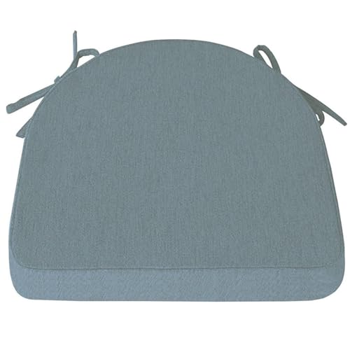 Sitzkissen Stuhl Waschbares Stuhlkissen mit Bindeband Rutschfestes Sitzpolster Halbrund Geeignet for Gartenstuhl, Esszimmerstuhl Oder Bürostuhl(@10,17x16.5x1in/43X42X3cm) von BLLMTEAR