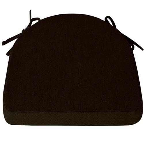 Sitzkissen Stuhl Waschbares Stuhlkissen mit Bindeband Rutschfestes Sitzpolster Halbrund Geeignet for Gartenstuhl, Esszimmerstuhl Oder Bürostuhl(@1,16x15x2in/40X38X5cm) von BLLMTEAR