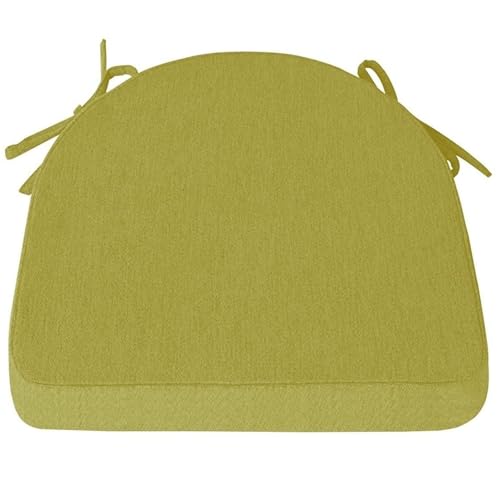 Sitzkissen Stuhl Waschbares Stuhlkissen mit Bindeband Rutschfestes Sitzpolster Halbrund Geeignet for Gartenstuhl, Esszimmerstuhl Oder Bürostuhl(@13,17x16.5x2in/43X42X5cm) von BLLMTEAR