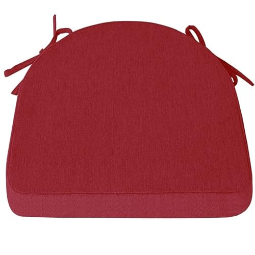 Sitzkissen Stuhl Waschbares Stuhlkissen mit Bindeband Rutschfestes Sitzpolster Halbrund Geeignet for Gartenstuhl, Esszimmerstuhl Oder Bürostuhl(@8,17x16.5x2in/43X42X5cm) von BLLMTEAR