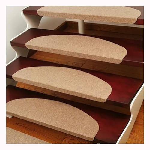 Stufenmatten Innen 10/12/15 Stück Treppenteppich Selbstklebend Treppenstufen Matten Stufenmatten Antirutschmatte Treppe Treppen Teppich Rechteckig(#4,15pcs:76x21cm) von BLLMTEAR