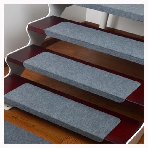Stufenmatten Innen 10/12/15 Stück Treppenteppich Selbstklebend Treppenstufen Matten Stufenmatten Antirutschmatte Treppe Treppen Teppich Rechteckig(#8,1pc:55x21cm) von BLLMTEAR