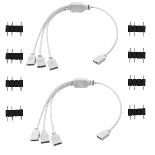 BLLNDX 2 x 5 V Motherboard-RGB-Lüfter-Verlängerungskabel, 3P-Schnittstelle, Phantomlichtleiste, ein Zug, drei Erweiterungskabel, Wasserhahn-Erweiterungskabel, Y-Splitterkabel, Weiß mit Pin BLLNDX 2 x 5 V Motherboard-RGB-Lüfter-Verlängerungskabel, 3P-Schnittstelle, Phantomlichtleiste, ein Zug, drei Erweiterungskabel, Wasserhahn-Erweiterungskabel, Y-Splitterkabel, Weiß mit Pin von BLLNDX