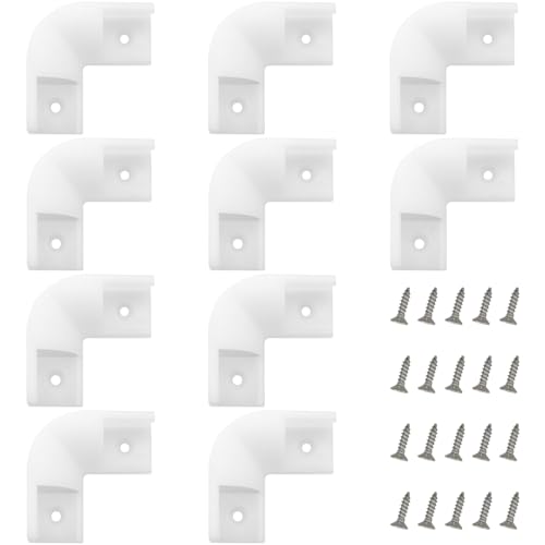 BLLNDX Set mit 10 Aluminium-Schlitz-Ecken, mit Schrauben, 90-Grad-V-Anschluss, 16 x 16 mm, lineares Lichtgehäuse-Kit für Küchenschrank-Beleuchtungsleistensysteme von BLLNDX