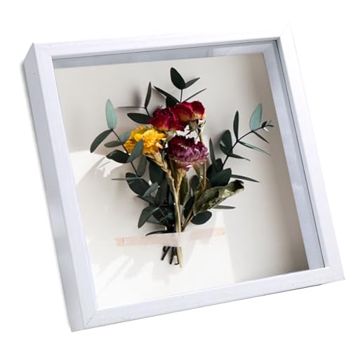 BLLREMIPSUR 3D Bilderrahmen zum Befüllen, Tiefer Rahmen für Objekte bis 3cm, Objektrahmen Geschenk für Blumen Medaillen Fotos Collage Tickets von BLLREMIPSUR