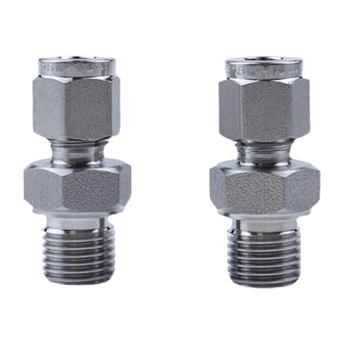 BLLUYJXZ 1 STÜCKE Rohr ODx Metrisches Männliches M5 6 8 10 12 14 16 18 20 Metrisches Männliches 1/16 "-1" 2-12mm Rohrkompressionsunion 316L Edelstahl Rohrverschraubung Anschluss(2mm) von BLLUYJXZ