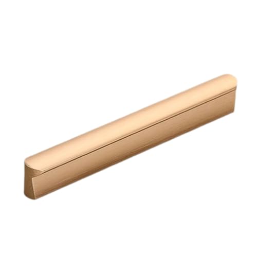BLMAGS Aluminiumlegierung Türgriff Kleiderschrank Schrank Schublade Gerade Gold Indoor Push-Pull Gestanzter Türknopf(L) von BLMAGS