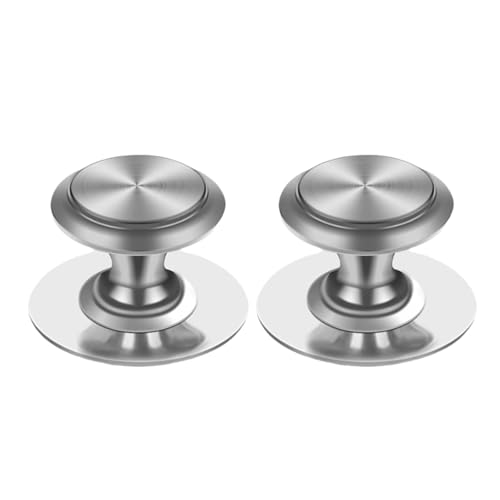 BLMAGS Edelstahl-Türgriff, stanzfreier Griff, selbstklebend, for Schrank, Schublade, Kleiderschrank, Schiebetür, silberfarben(Small 2PCS) von BLMAGS