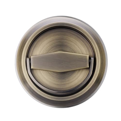 BLMAGS Edelstahl-Türgriff for Innenschränke, Schubladen, Badezimmer, Zimmer, versteckter runder Zugring, gestanzter Türknauf(Bruin) von BLMAGS