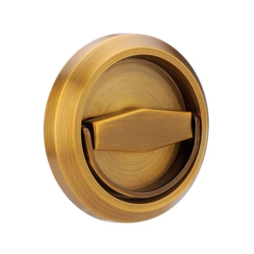 BLMAGS Edelstahl-Türgriff for Innenschränke, Schubladen, Badezimmer, Zimmer, versteckter runder Zugring, gestanzter Türknauf(Geel) von BLMAGS