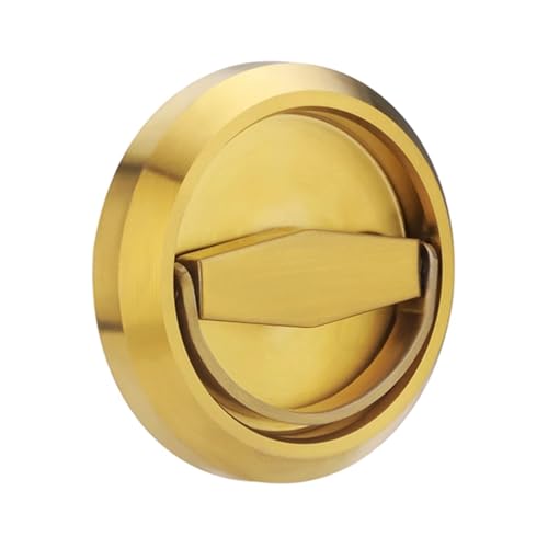 BLMAGS Edelstahl-Türgriff for Innenschränke, Schubladen, Badezimmer, Zimmer, versteckter runder Zugring, gestanzter Türknauf(Gold) von BLMAGS