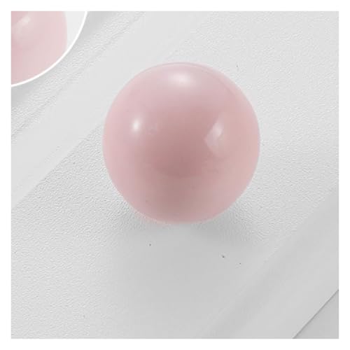 BLMAGS Keramik Türgriff Kleiderschrank Schublade Schuhschrank Niedliche Runde Indoor Push Snd Pull Einloch-Türknauf(Pale red) von BLMAGS