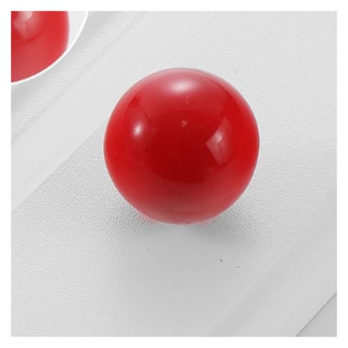 BLMAGS Keramik Türgriff Kleiderschrank Schublade Schuhschrank Niedliche Runde Indoor Push Snd Pull Einloch-Türknauf(Rosso) von BLMAGS