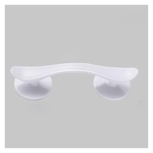 BLMAGS Kunststoff-Türgriff, Schublade, Kleiderschrank, Fenster, stanzfrei, Schiebeglas, außen/innen, gewölbter Türknauf(Blanc,1pcs) von BLMAGS