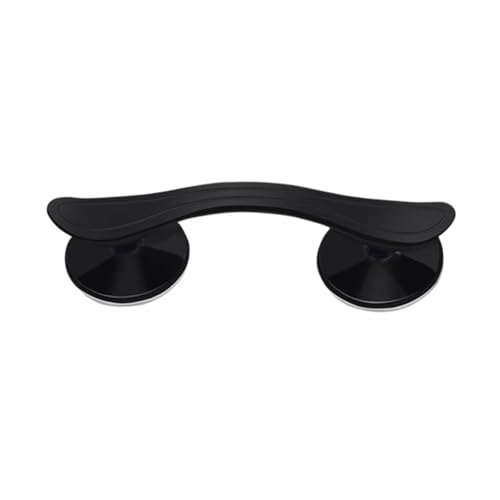 BLMAGS Kunststoff-Türgriff, Schublade, Kleiderschrank, Fenster, stanzfrei, Schiebeglas, außen/innen, gewölbter Türknauf(Svart,1pcs) von BLMAGS