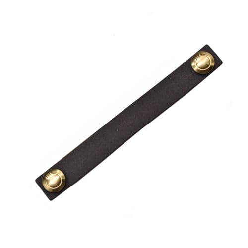 BLMAGS Leder Türgriff Schublade Weinschrank Küche Kleiderschrank Modern Kreativ Innen Push-Pull Punch Türknopf(Bruin,L) von BLMAGS