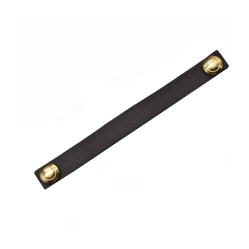 BLMAGS Leder Türgriff Schublade Weinschrank Küche Kleiderschrank Modern Kreativ Innen Push-Pull Punch Türknopf(Bruin,XL) von BLMAGS