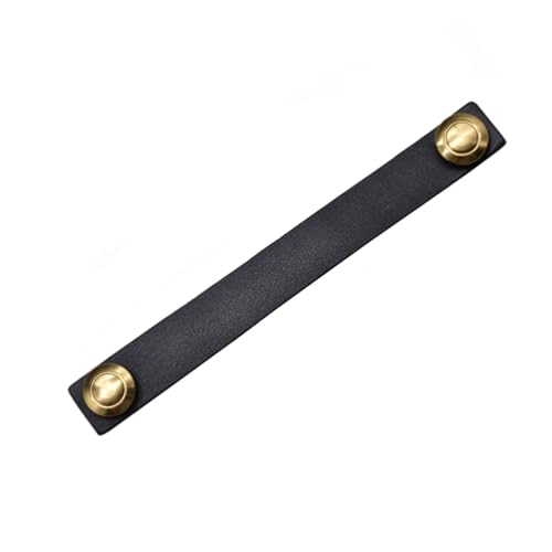 BLMAGS Leder Türgriff Schublade Weinschrank Küche Kleiderschrank Modern Kreativ Innen Push-Pull Punch Türknopf(Svart,L) von BLMAGS